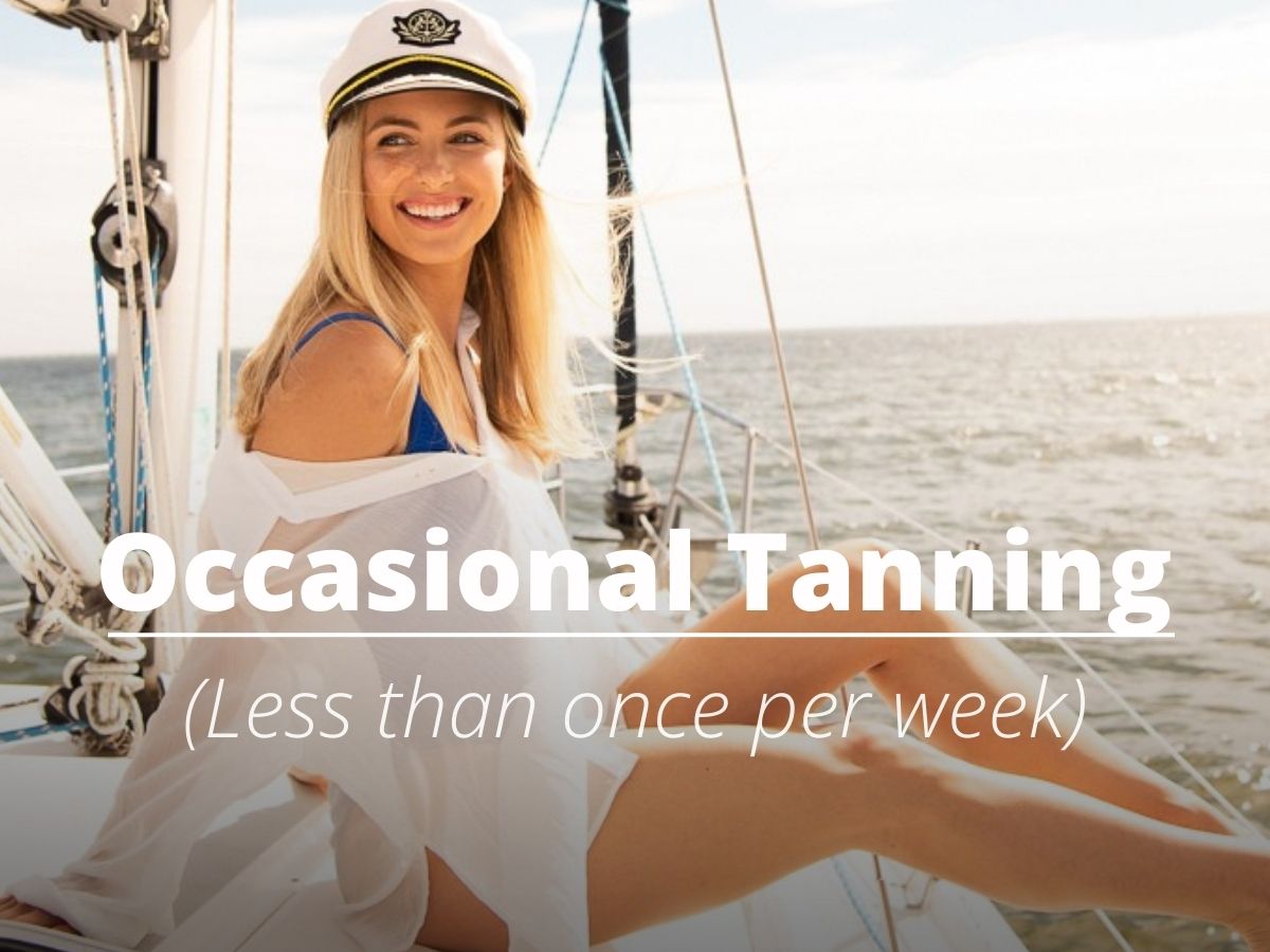 Occasional tanning option at Planet Beach for guests who tan less than once per week